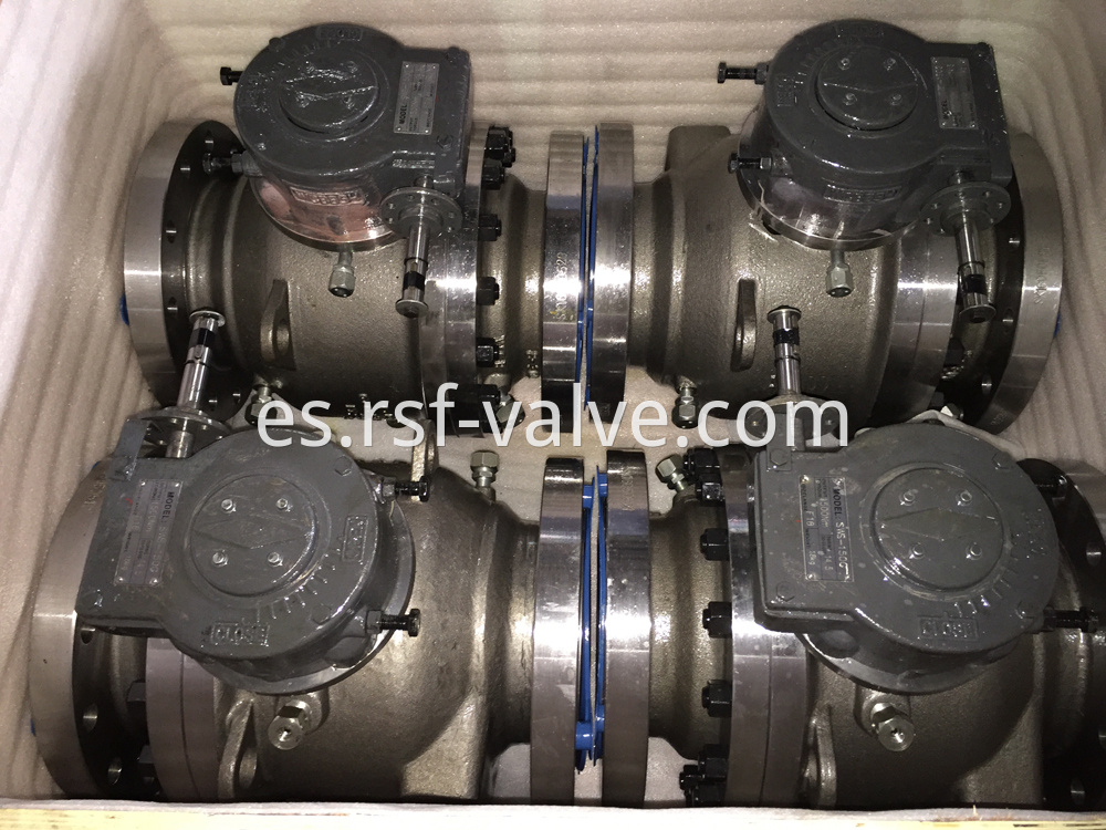 2pcs Body Cast Steel Trunnion Mounted Ball Valve 3